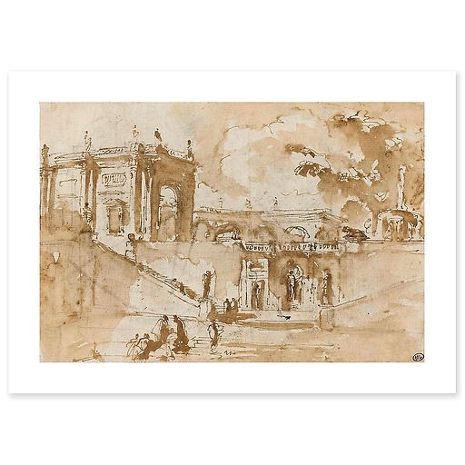 View of Villa Albani (canvas without frame)