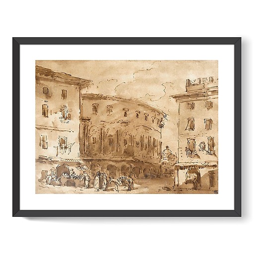 Theater of Marcellus, seen from Piazza Montanara (framed art prints)