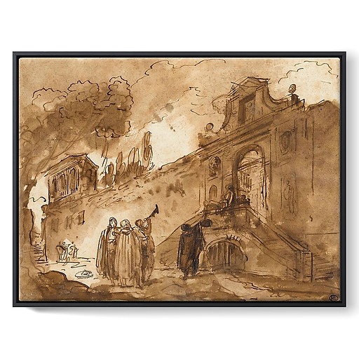 Group of musicians (framed canvas)