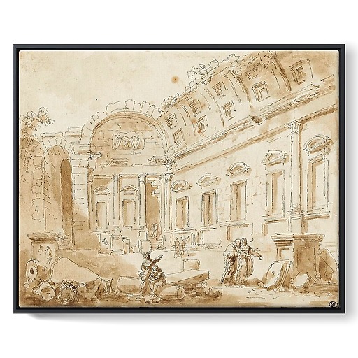 Inside the Temple of Diana (framed canvas)