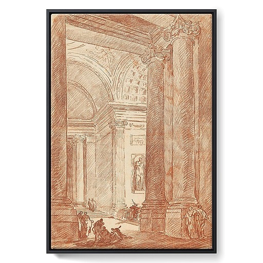 Interior of St. Peter's of Rome (framed canvas)