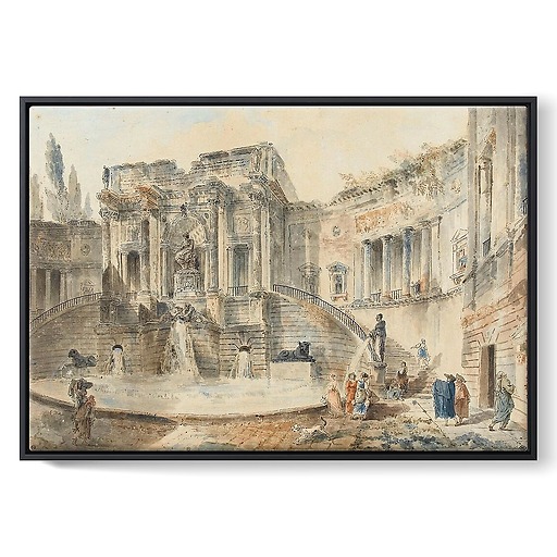 Monumental fountain (framed canvas)