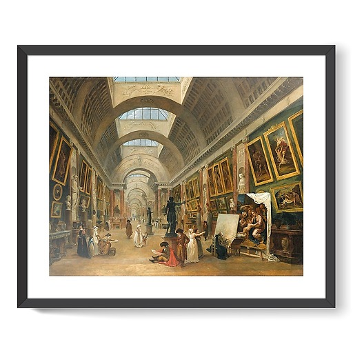 Projet d'aménagement de la Grande Galerie du Louvre en 1796 (affiches d'art encadrées)