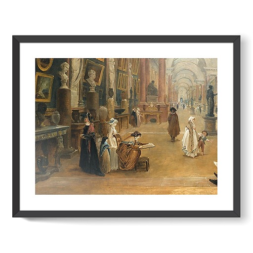 Projet d'aménagement de la Grande Galerie du Louvre en 1796 (affiches d'art encadrées)