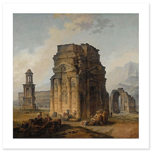 The Arc de Triomphe and the Orange Theatre (canvas without frame)