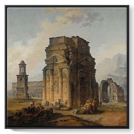 The Arc de Triomphe and the Orange Theatre (framed canvas)