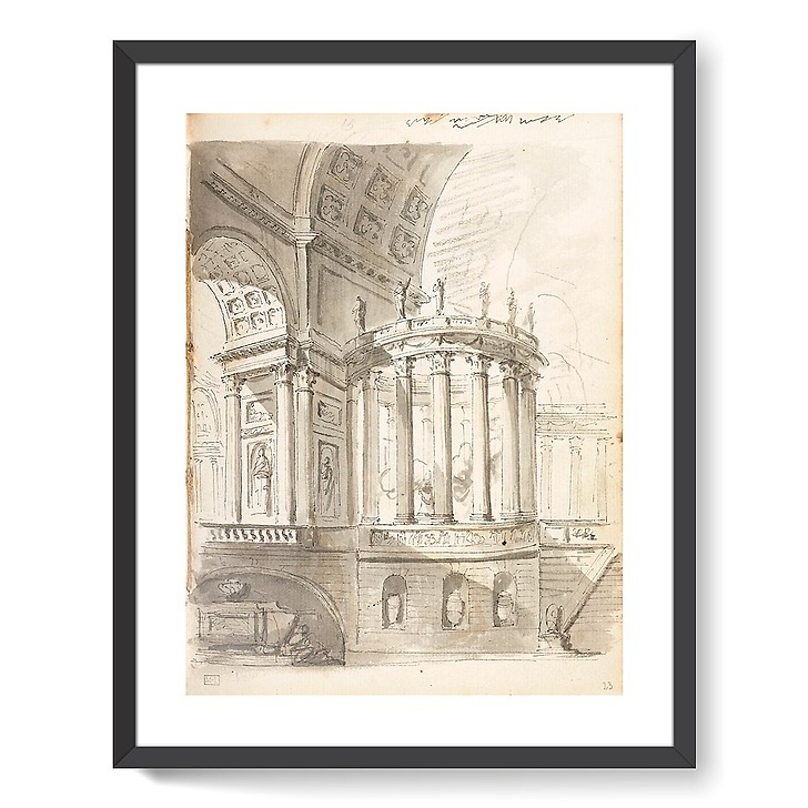 Caprice architectural animé (affiches d'art encadrées)