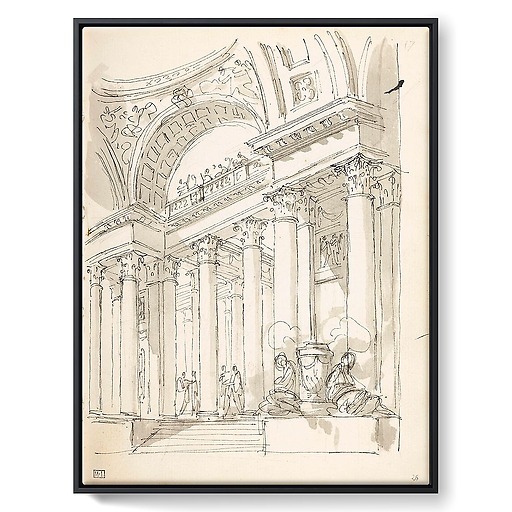 Animated colonnade (framed canvas)