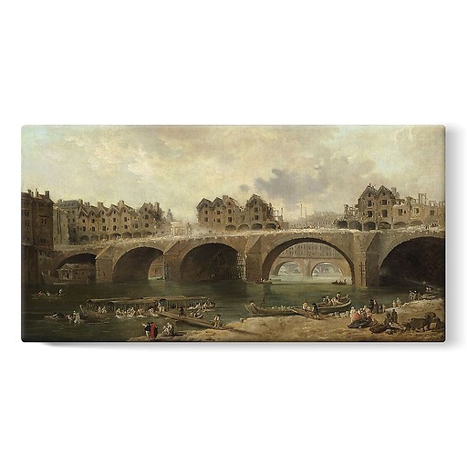 Démolition des maisons du pont Notre-Dame, en 1786 (toiles sur châssis)