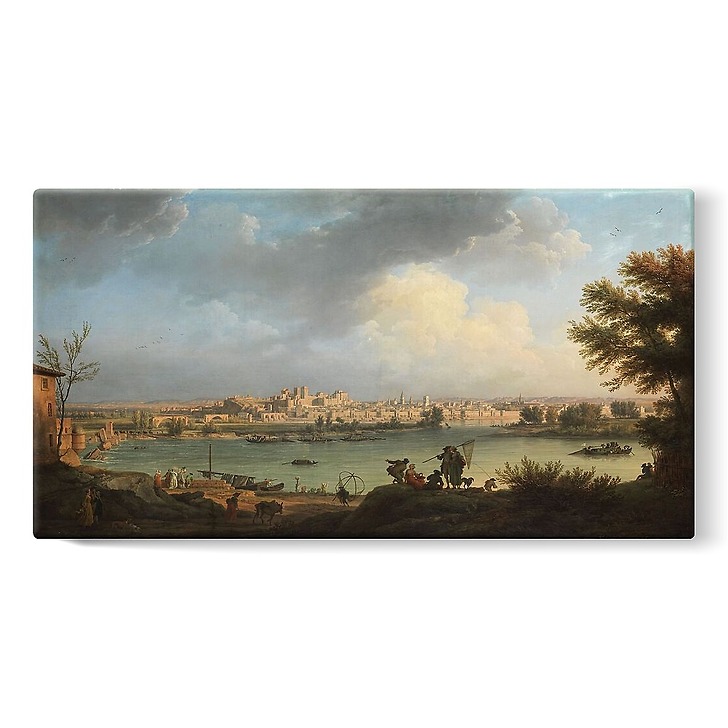 Vue d'Avignon, de la rive droite du Rhône, près de Villeneuve (stretched canvas)