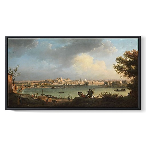 Vue d'Avignon, de la rive droite du Rhône, près de Villeneuve (framed canvas)