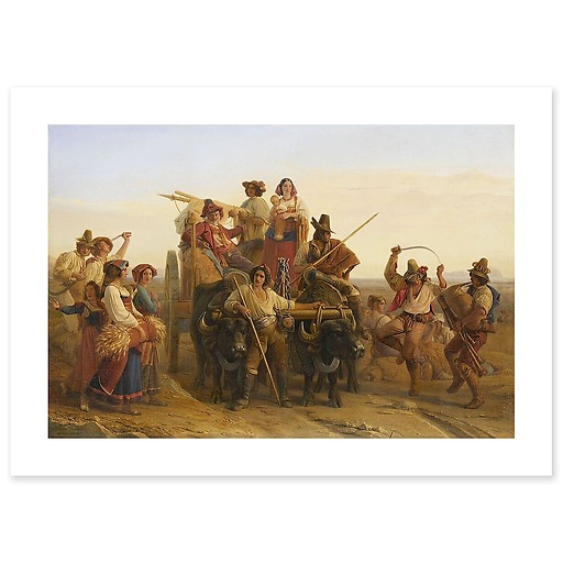 L'Arrivée des Moissonneurs dans les marais Pontins (art prints)