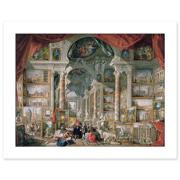 Galerie de vues de la Rome moderne (détail) (art prints)