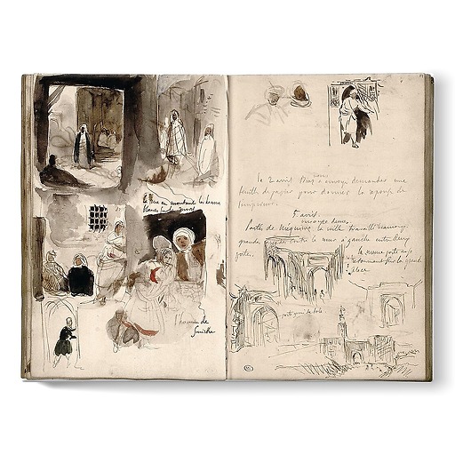 Notes and sketches taken in Meknes (stretched canvas)