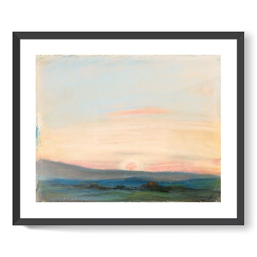 Vast plains under a great sky, at sunset (framed art prints)