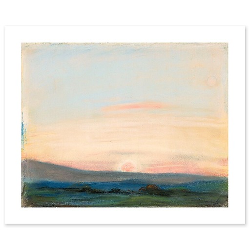 Vast plains under a great sky, at sunset (canvas without frame)