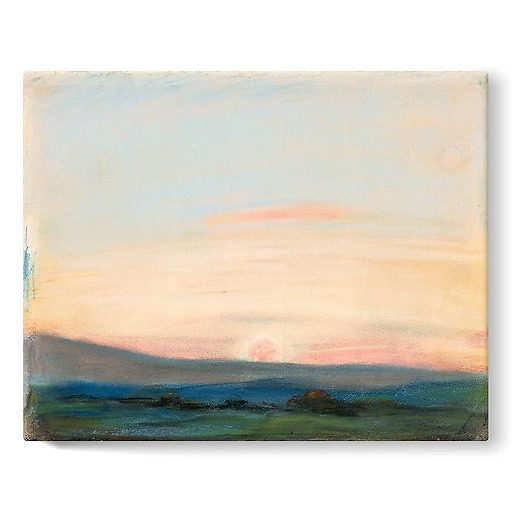 Vast plains under a great sky, at sunset (stretched canvas)