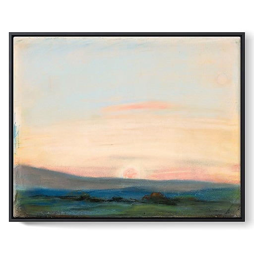 Vast plains under a great sky, at sunset (framed canvas)