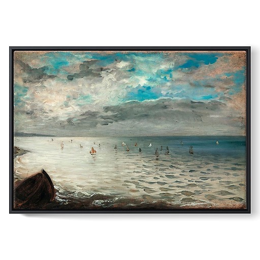 The Sea seen from the heights of Dieppe (framed canvas)