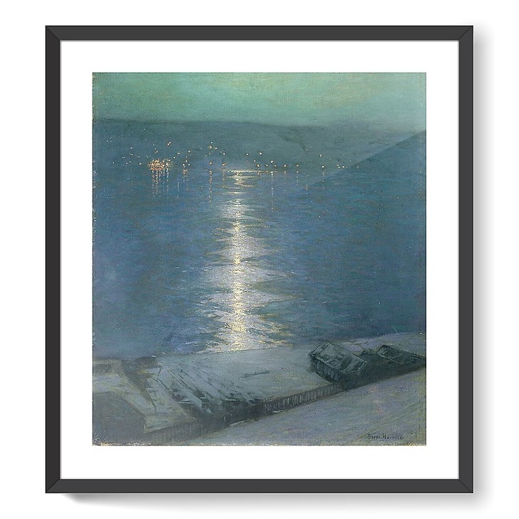 Clair de lune sur la riviére ou (affiches d'art encadrées)