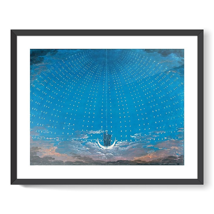 Projet de décor de scène : La Flûte enchantée (1er acte), la voûte etoilée de la reine de la nuit (framed art prints)