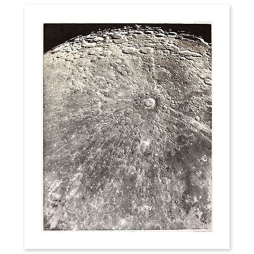 Atlas photographique de la lune, rayonnement de Tycho, phase croissante (affiches d'art)