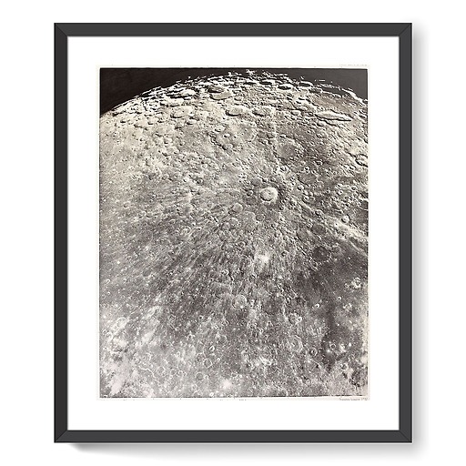 Atlas photographique de la lune, rayonnement de Tycho, phase croissante (framed art prints)