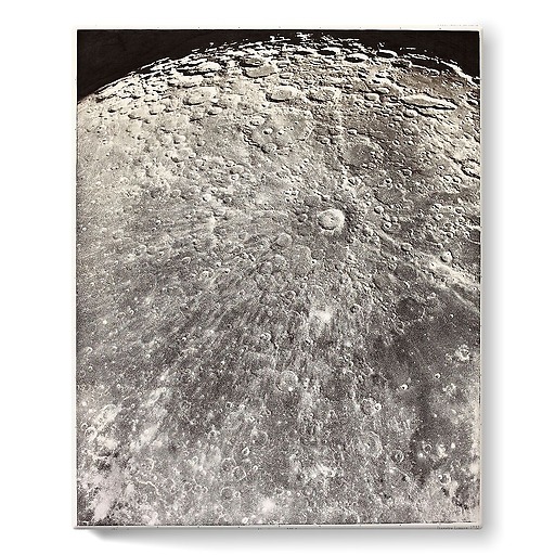 Atlas photographique de la lune, rayonnement de Tycho, phase croissante (toiles sur châssis)