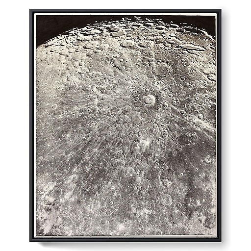 Atlas photographique de la lune, rayonnement de Tycho, phase croissante (toiles encadrées)