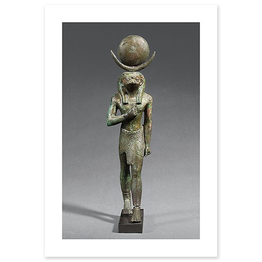 Statuette du dieu-lune à tête de faucon Khonsou (toiles sans cadre)