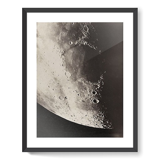 Photographie lunaire, Corne Nord, 27 mars 1890, Observatoire de Paris (affiches d'art encadrées)