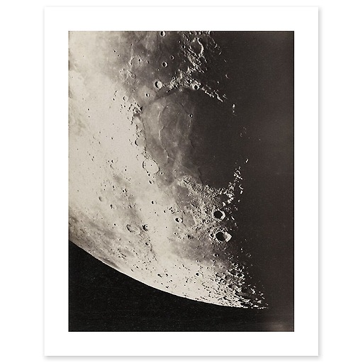 Photographie lunaire, Corne Nord, 27 mars 1890, Observatoire de Paris (toiles sans cadre)