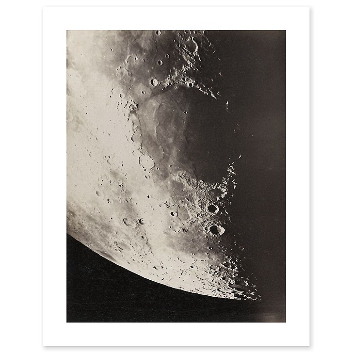 Photographie lunaire, Corne Nord, 27 mars 1890, Observatoire de Paris (canvas without frame)