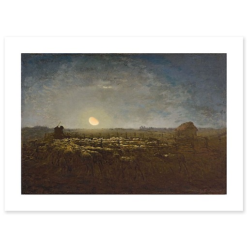 Le parc à moutons, clair de lune (canvas without frame)
