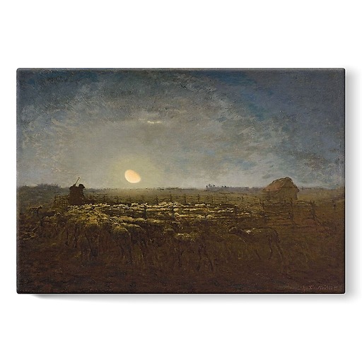 Le parc à moutons, clair de lune (stretched canvas)