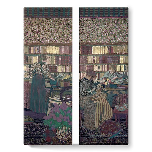 The library and the work table (stretched canvas)