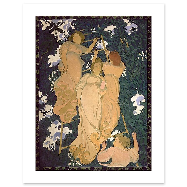 L'Echelle dans le feuillage (affiches d'art)