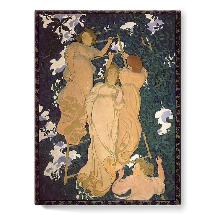 L'Echelle dans le feuillage (toiles sur châssis)