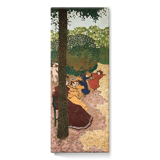 Girls playing (stretched canvas)