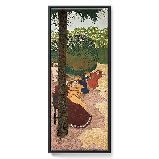 Girls playing (framed canvas)