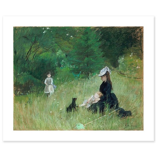 Sur l'herbe [Sur la pelouse ou Dans un parc] (détail) (art prints)
