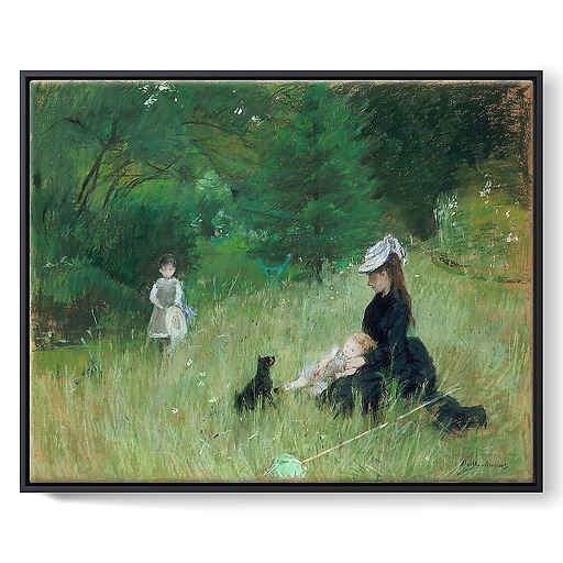 Sur l'herbe [Sur la pelouse ou Dans un parc] (détail) (framed canvas)
