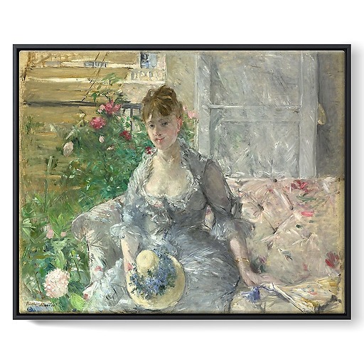 Jeune femme assise sur un sofa (détail) (framed canvas)