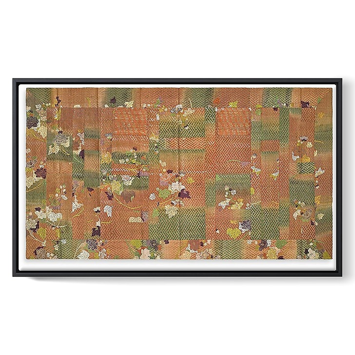 Kesa à sept joi confectionné dans le tissu d'une robe de théâtre no (framed canvas)