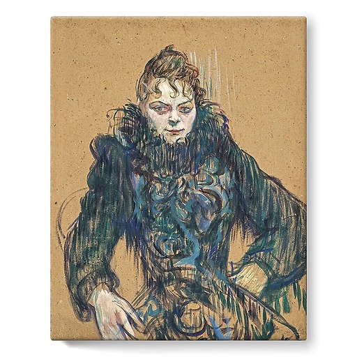 Femme au boa noir (détail), 1892 (stretched canvas)