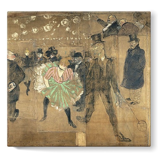 La Danse au Moulin Rouge, dit aussi La Goulue et Valentin le Désossé,
panneau pour la baraque de La Goulue à la Foire du Trône à Paris (panneau de gauche), 1895 (toiles sur châssis)