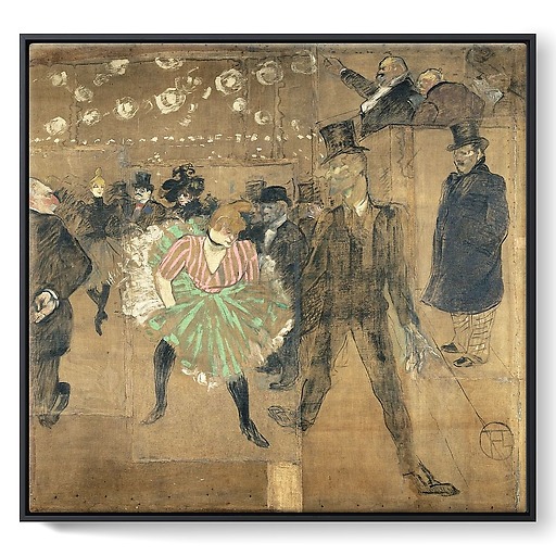 La Danse au Moulin Rouge, dit aussi La Goulue et Valentin le Désossé,
panneau pour la baraque de La Goulue à la Foire du Trône à Paris (panneau de gauche), 1895 (toiles encadrées)