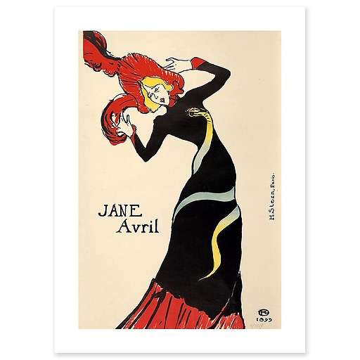 Jane Avril (avec la robe au serpent) (canvas without frame)