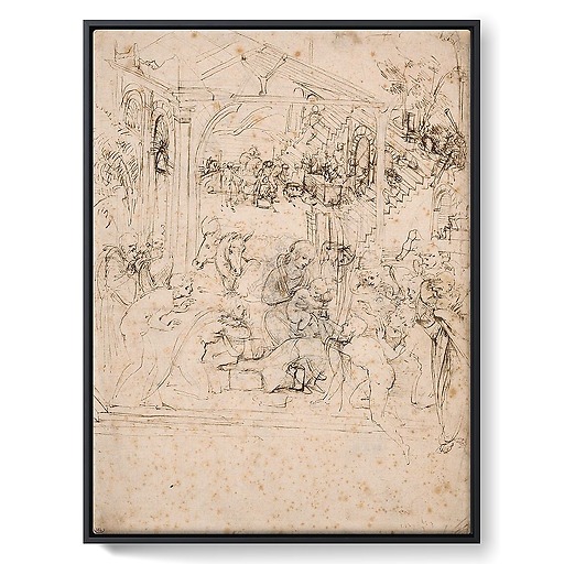 Étude de composition pour l'Adoration des Mages (framed canvas)