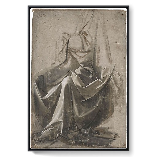 Draperie Jabach XIII. Figure assise (framed canvas)